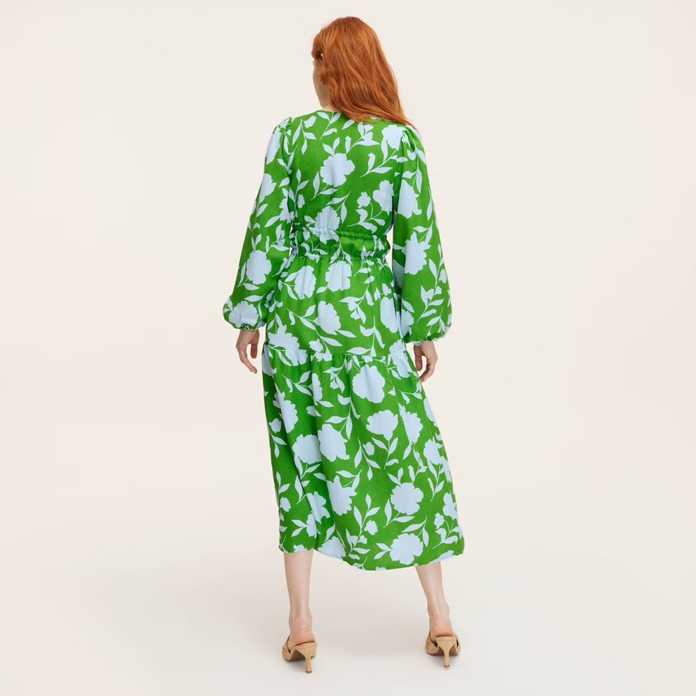 Kate Spade New York X Target- Women's Classic Rose Linen Long Sleeve Maxi Dress - Picture 5 of 7